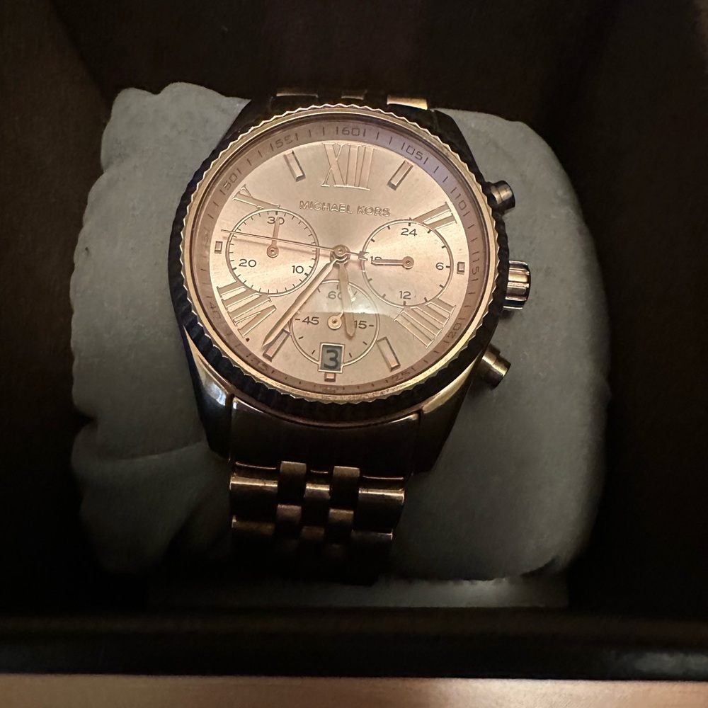 Michael Kors Rose Gold Watch with Chronograph